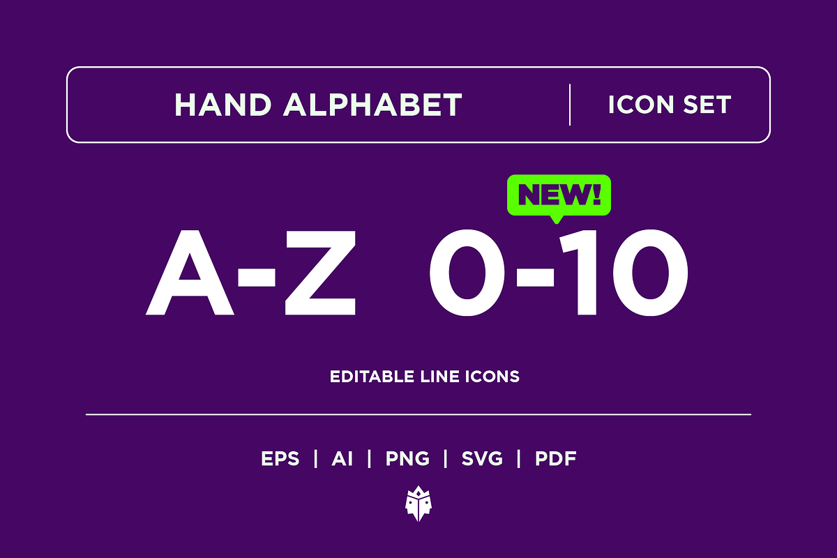 Hand Alphabet A to Z and 0 to 10, an Icon by Pathlord (Photo 2 of 8)