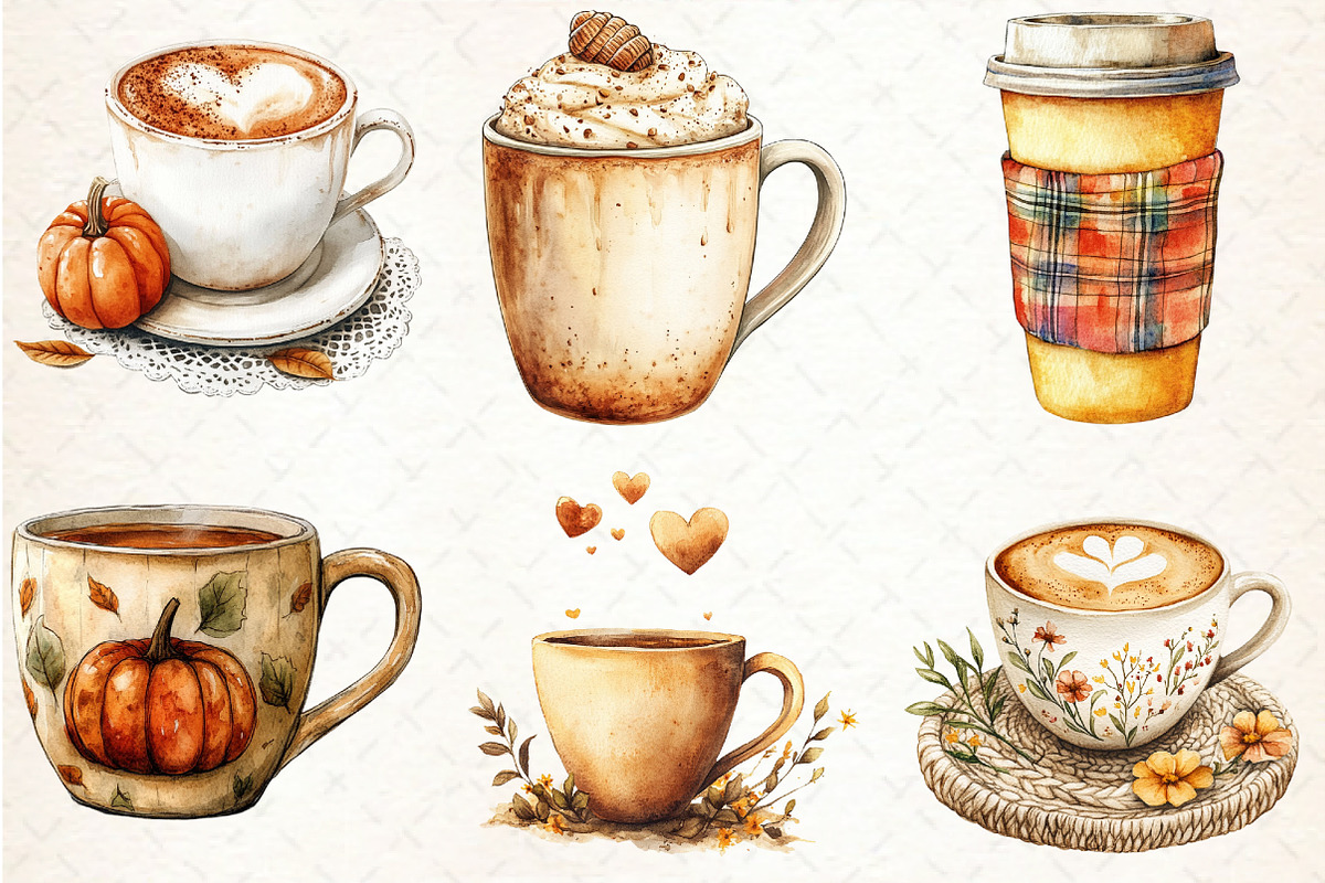 Fall Coffee Sublimation Bundle PNG, an Illustration by Libby Wishes (Photo 6 of 6)