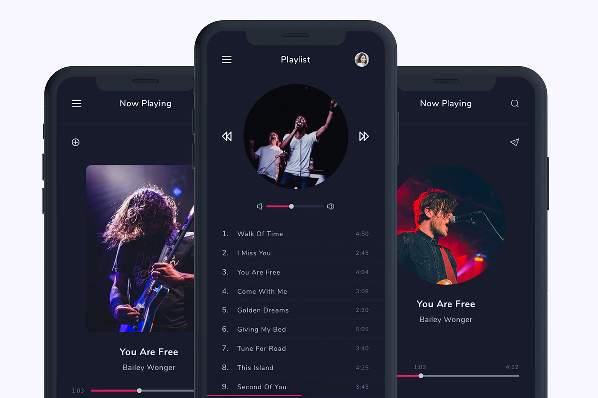 Musicly - Music and Podcast App UI K, an UI Kit Template by Betush (Photo 3 of 6)