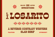 La Losarito – Reverse Contrast Weste, a Slab Serif Font by Drizy (Thumbnail 1 of 10)