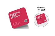 Rounded Square Name Card Mockup, an Advertising Mockup by RamStudio2 (Thumbnail 13 of 14)