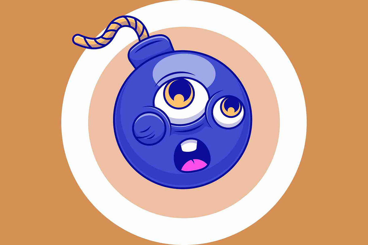 Cute Bomb Mascot With Eye And Mouth, an Object Illustration by Artstorystudio (Photo 3 of 3)