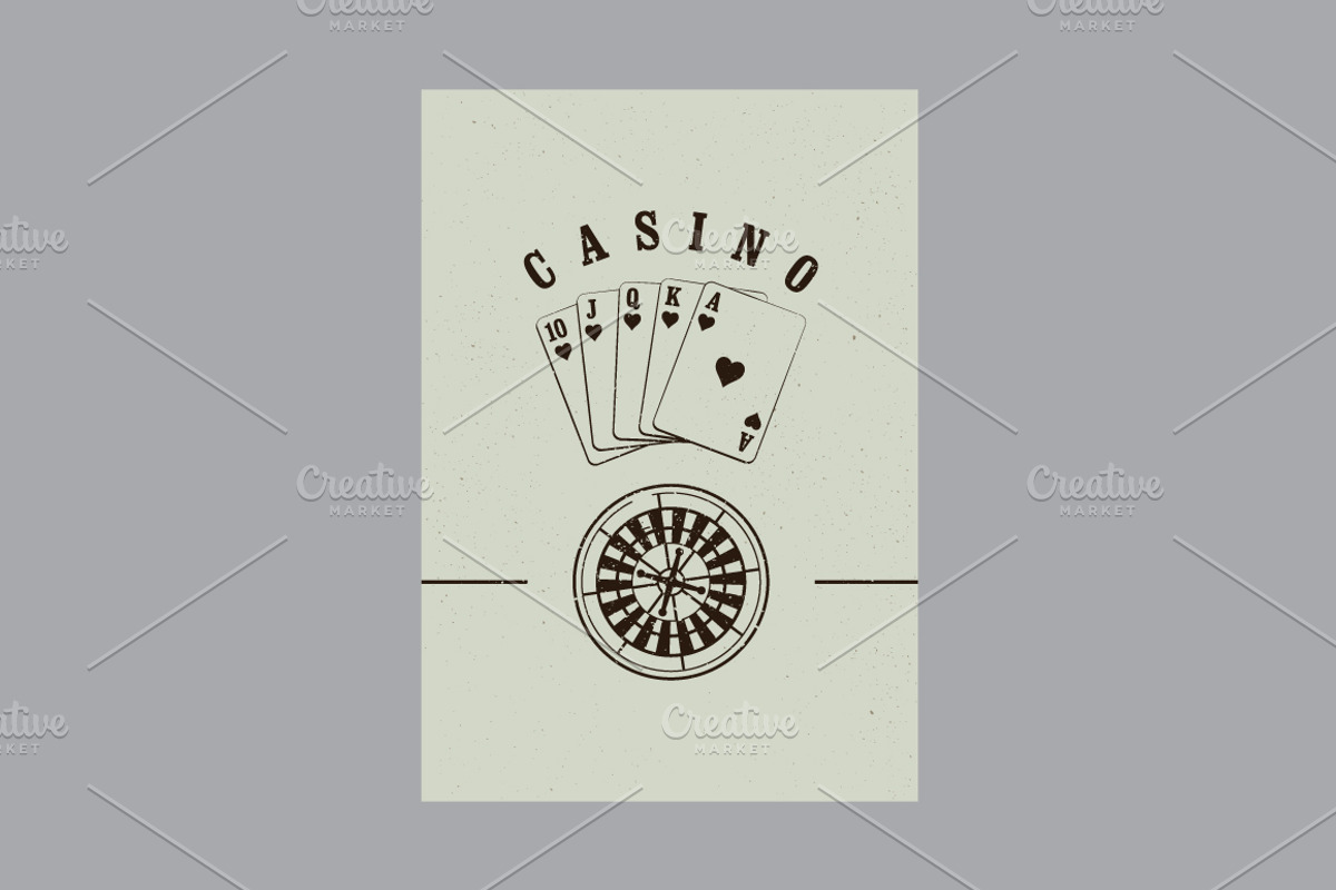 Casino vintage grunge posters., a Decorative Illustration by PoPaShop (Photo 7 of 11)