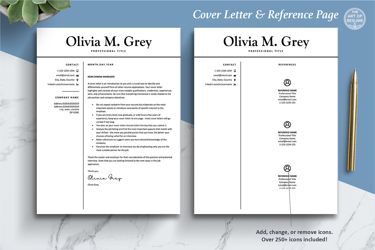 Minimalist Resume, CV Template, a Resume Template by The Art of Resume (Photo 6 of 8)