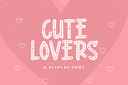 Cute Lovers - a display font, a Handwritten Font by Beautypes (Thumbnail 1 of 6)
