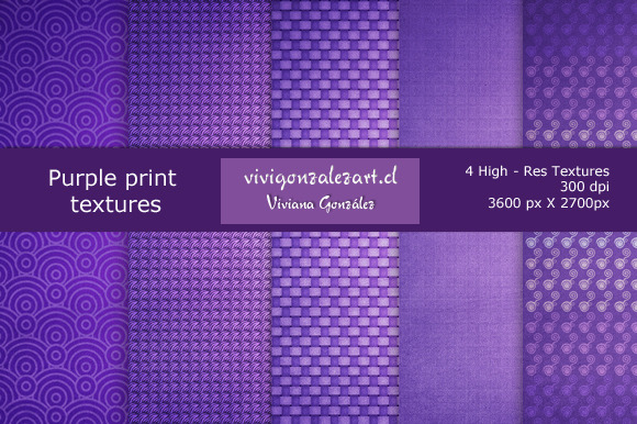 Purple Print Textures