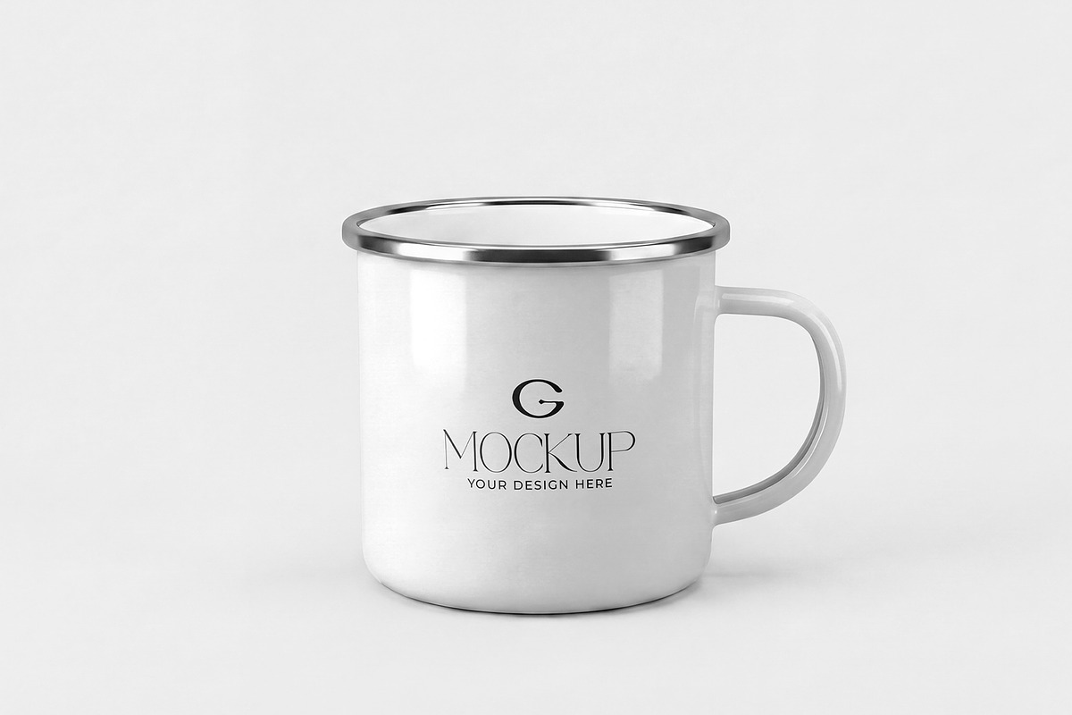 Enamel Mug Mockup Template, a Cups & Container Mockup by graphypix (Photo 4 of 4)