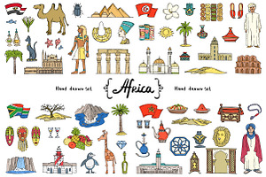 Vector set on the theme of Africa