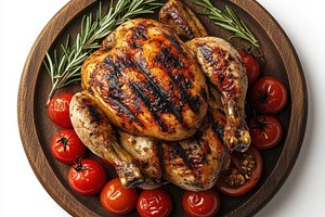 Delicious grilled chicken with rosem, a Food & Drink Photo by Pixeness Studio