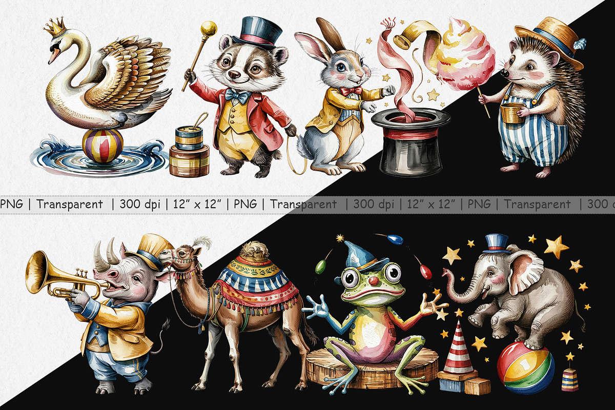 Vintage Animal Circus, a Graphic by Artnoy (Photo 2 of 5)