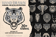 Animals head illustration collection, an Animal Illustration by Trape Graphic Studio (Thumbnail 1 of 6)