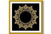 Vintage round frame in retro style, an Illustration by RODINA (Thumbnail 3 of 3)