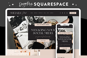 Squarespace Template Socially Steph, a Squarespace Template by Design Pixie