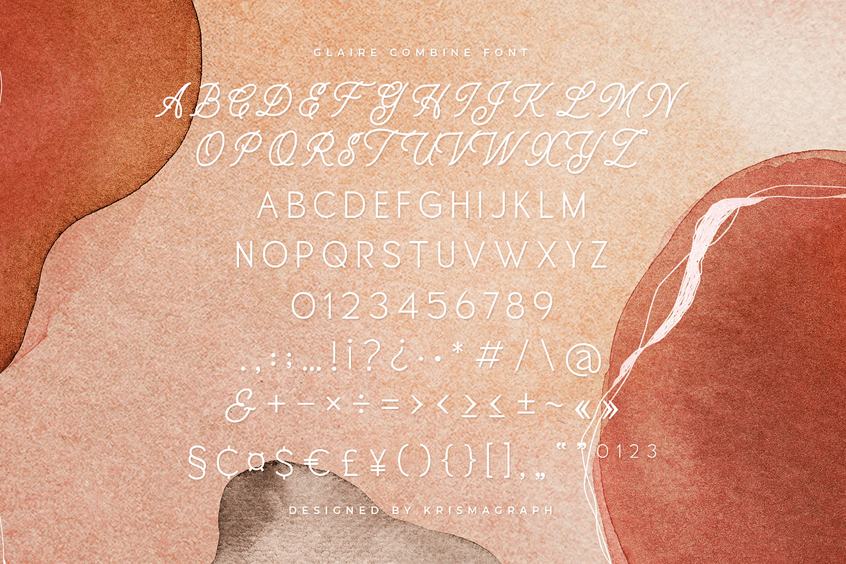 Glaire | Combined Font, a Sans Serif Font by Krismagraph (Photo 6 of 12)