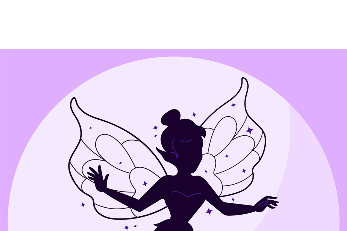 Magical Flat Fairy Silhouette, a Person Illustration by MISS CHATZ (Photo 3 of 3)