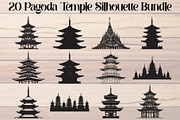 Pagoda Temple Silhouette, an Object Graphic by Designer_Momina (Thumbnail 1 of 20)