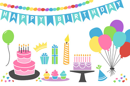 Retro Birthday Graphics