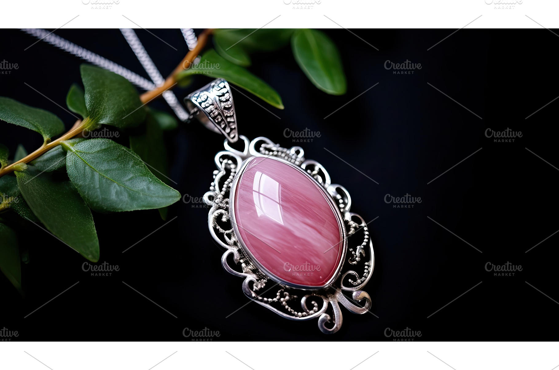 pendant pink onyx ai generated, a Background Photo by pikepicture