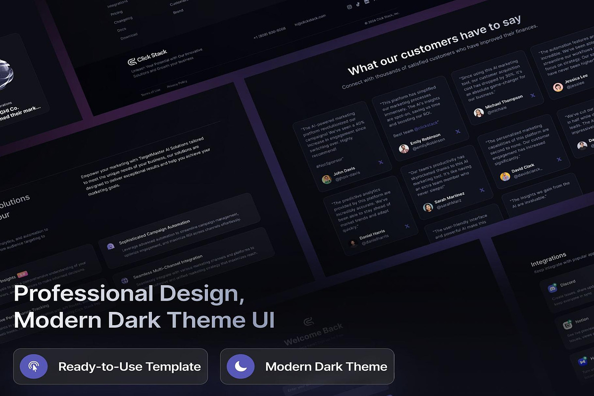 Click Stack - SaaS Web Templates, an UI Kit Template by Lumina_ui_ux202 (Photo 3 of 7)
