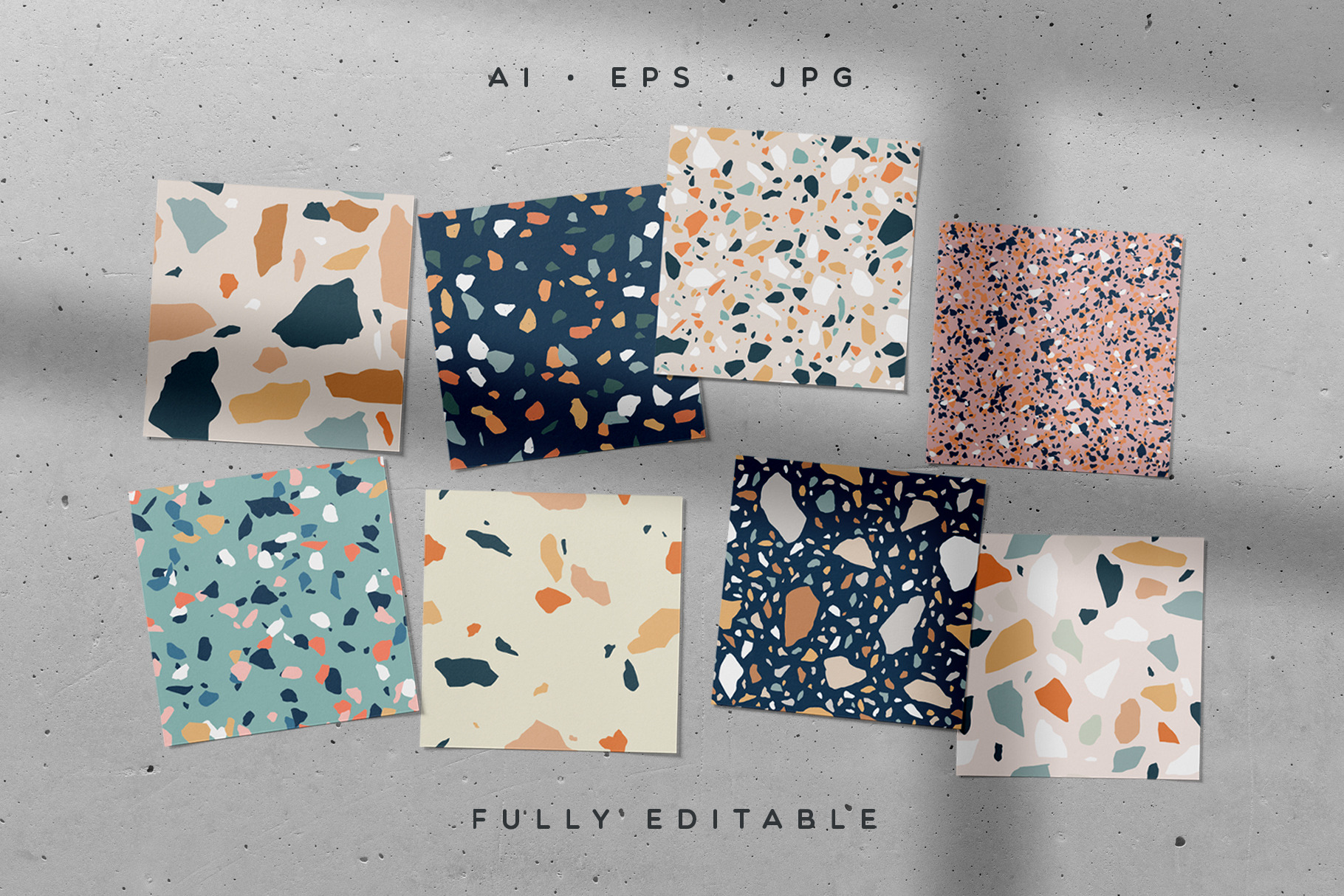 Minimalist Terrazzo Patterns Vol. 2, a Pattern Graphic by Dedraw Studio