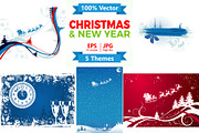 Christmas and New Year Backgrounds, a Decorative Illustration by TAlex (Thumbnail 1 of 6)