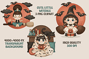 Cute Little Witches – Halloween PNG, an Illustration by designs.svkl (Thumbnail 2 of 4)