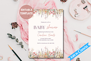 Baby Shower Invitation Template, an Invitation Template by SimoDigitalArt (Thumbnail 7 of 10)