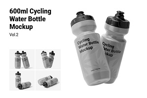 Cycling Water Bottle Mockup Vol.2, a Merchandise Mockup by Akebareee