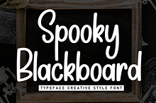 Spooky Blackboard | Script Font