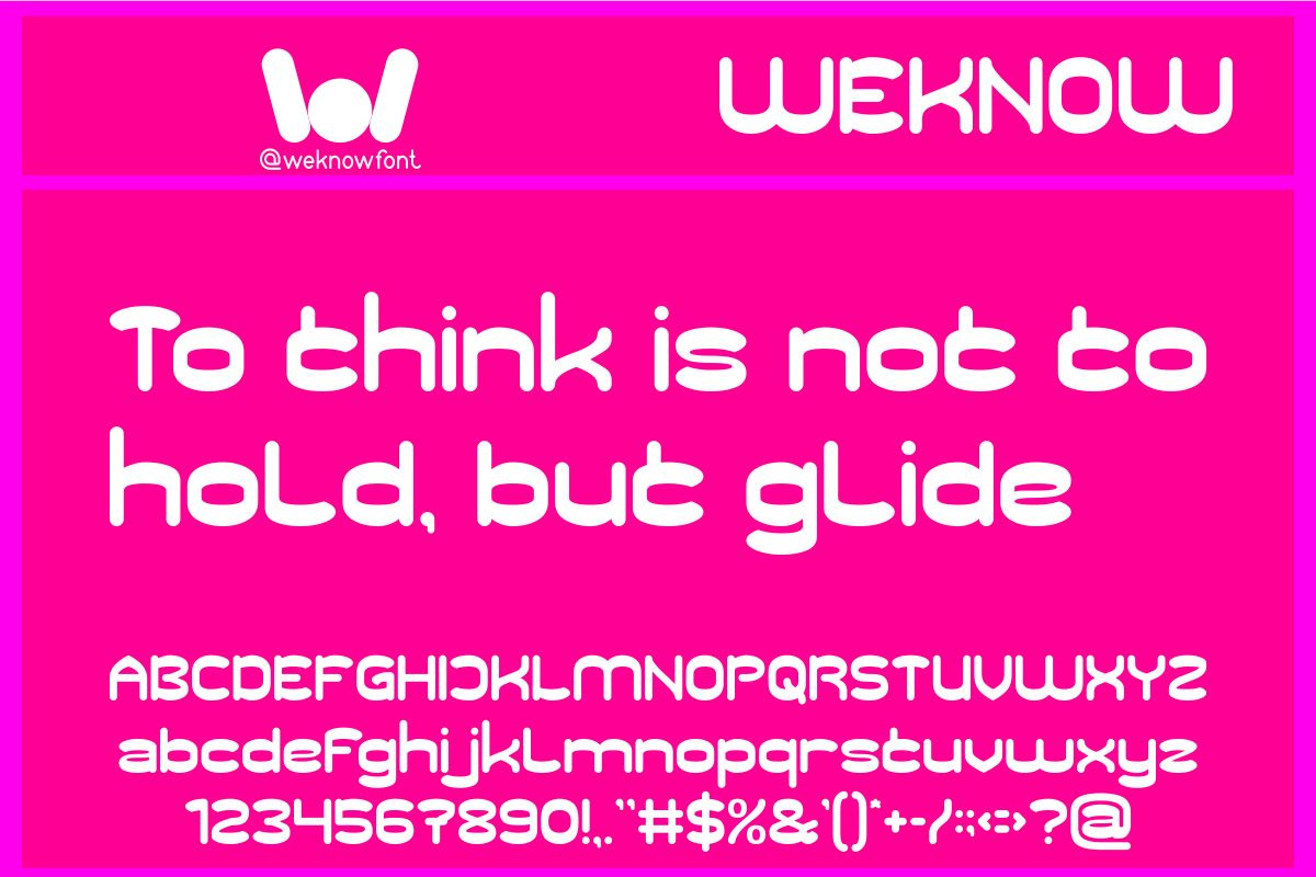 Flowing Thought font, a Sans Serif Font by weknow (Photo 2 of 8)