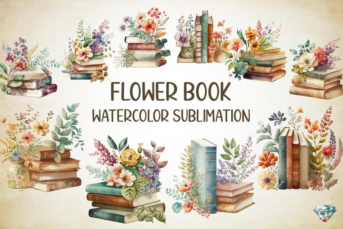 Flower Book Watercolor, an Illustration by Gemstone (Photo 1 of 11)