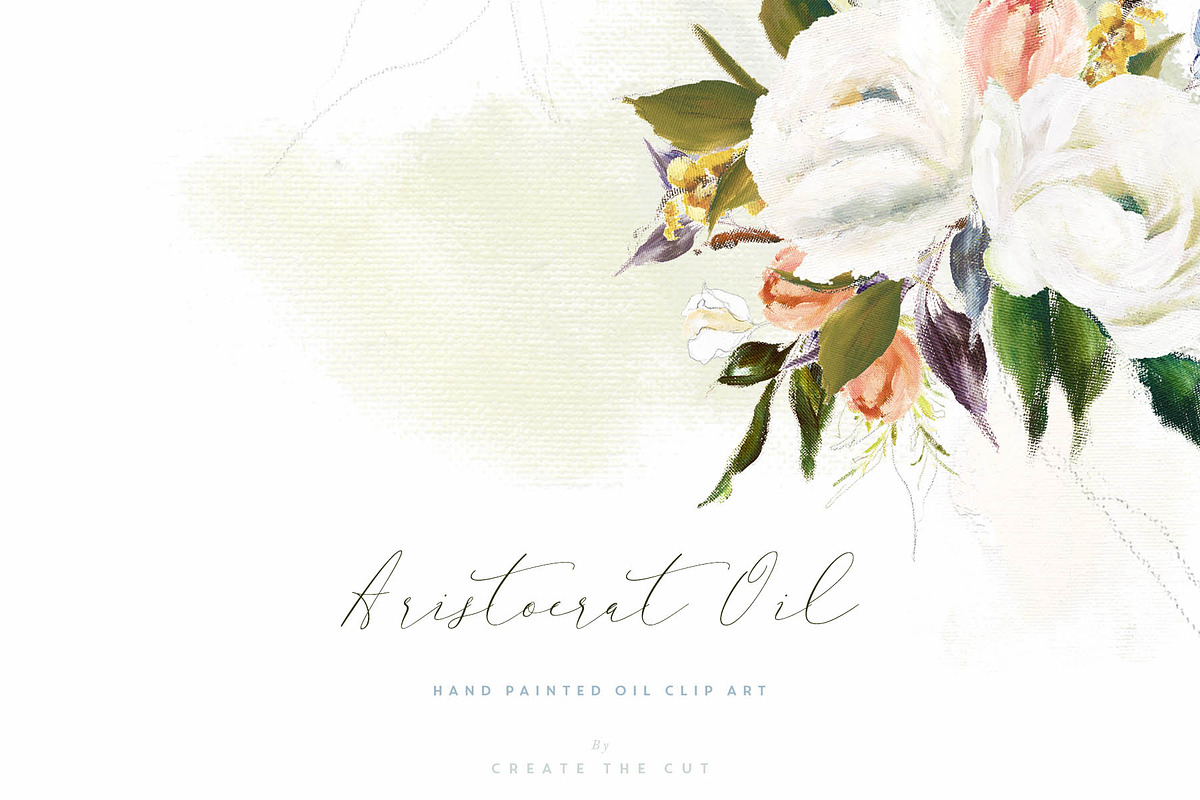 Aristocrat Hand Painted Oil Clip Art, a Texture Illustration by Create The Cut (Photo 13 of 14)