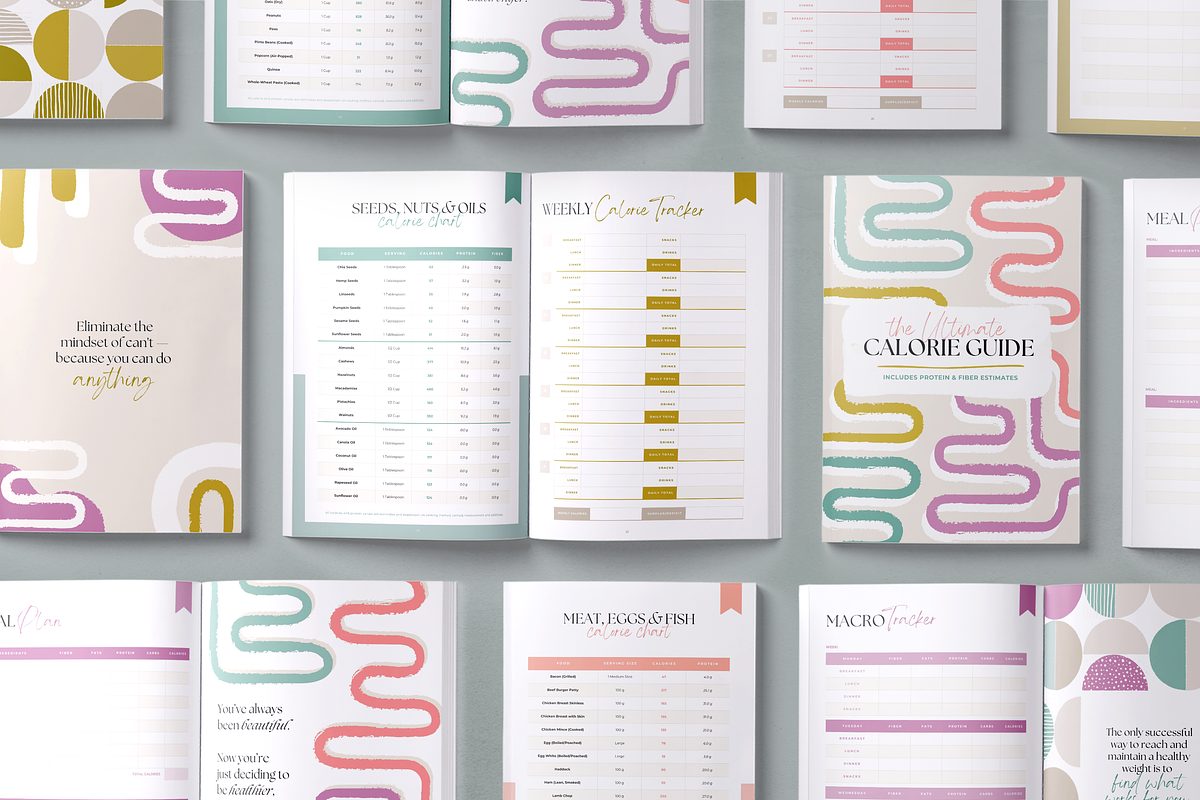 Food Calorie Chart Macro Guide, a Magazine Template by Marigold Studios (Photo 8 of 9)