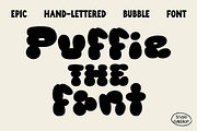 Puffie - Unique Bubble Font, a Font by Studio Funshop by Kelli (Thumbnail 2 of 12)