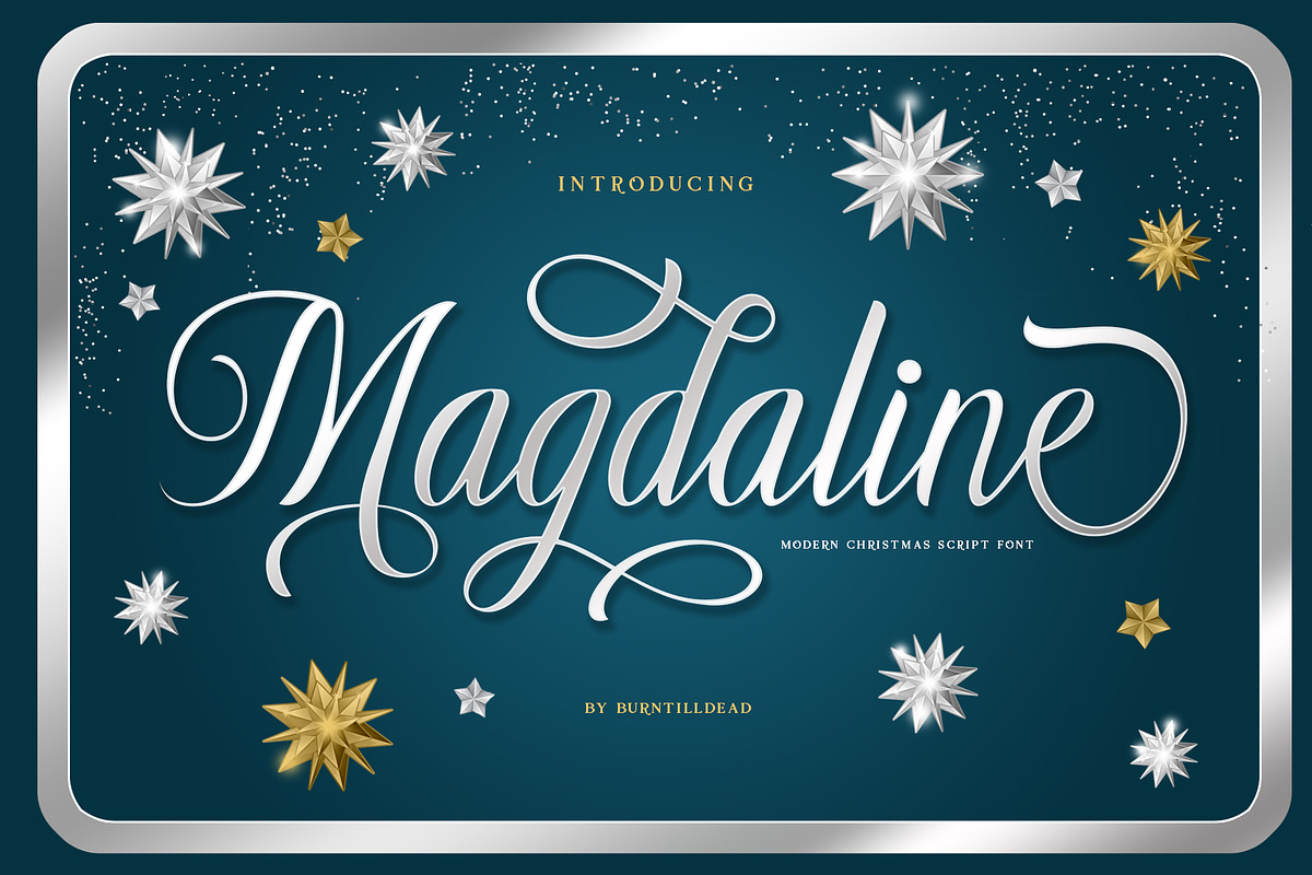 Magdaline, a Script Font by Burntilldead (Photo 1 of 11)