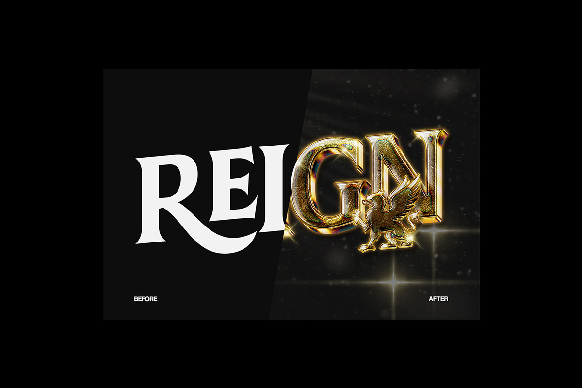 Gold Royal Metallic Text Effects, a Layer Style Add-On by Matsero (Photo 4 of 4)