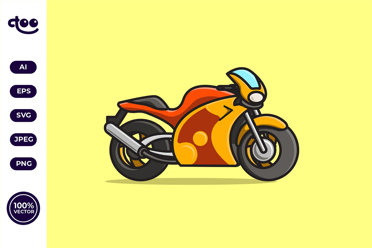 Simple Modern Racing Motorcycle