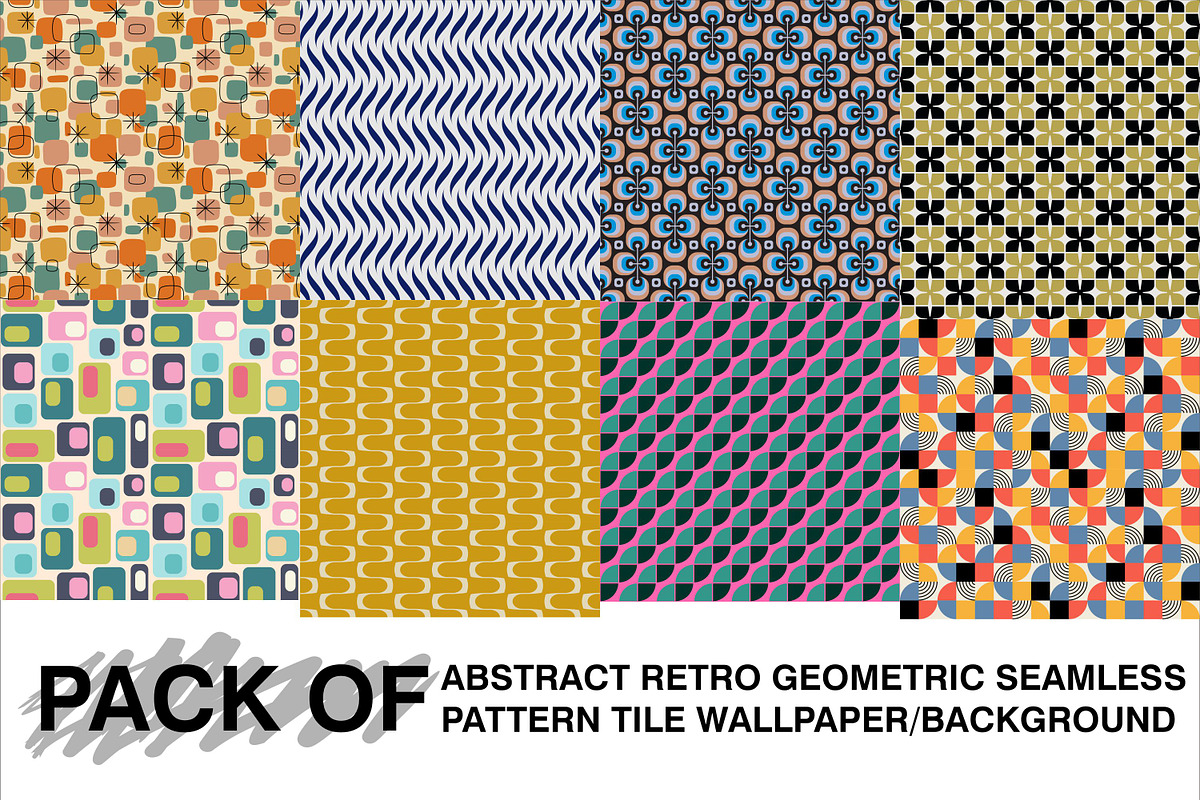Pack of abstract seamless pattern, a Pattern Graphic by Brainware Graphic (Photo 1 of 9)