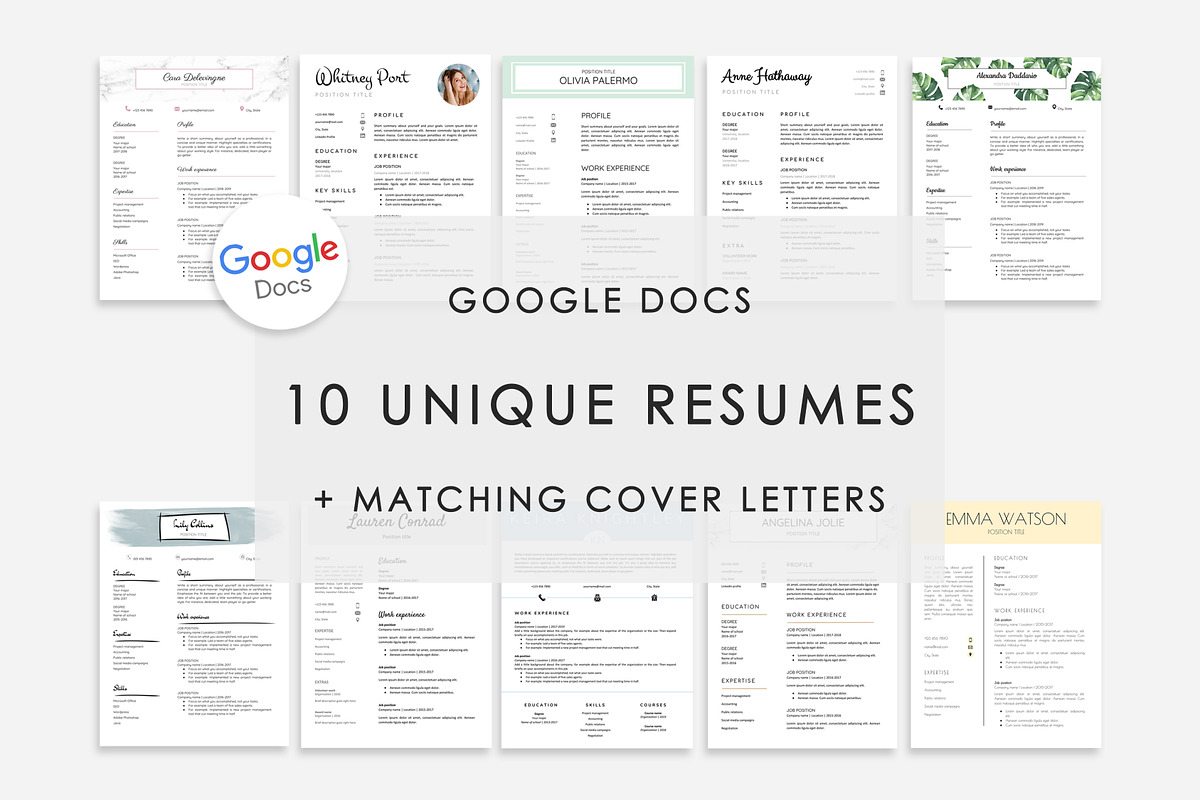 Resume Template Google Docs 10x, a Resume Template by DesignStudioTeti (Photo 1 of 10)