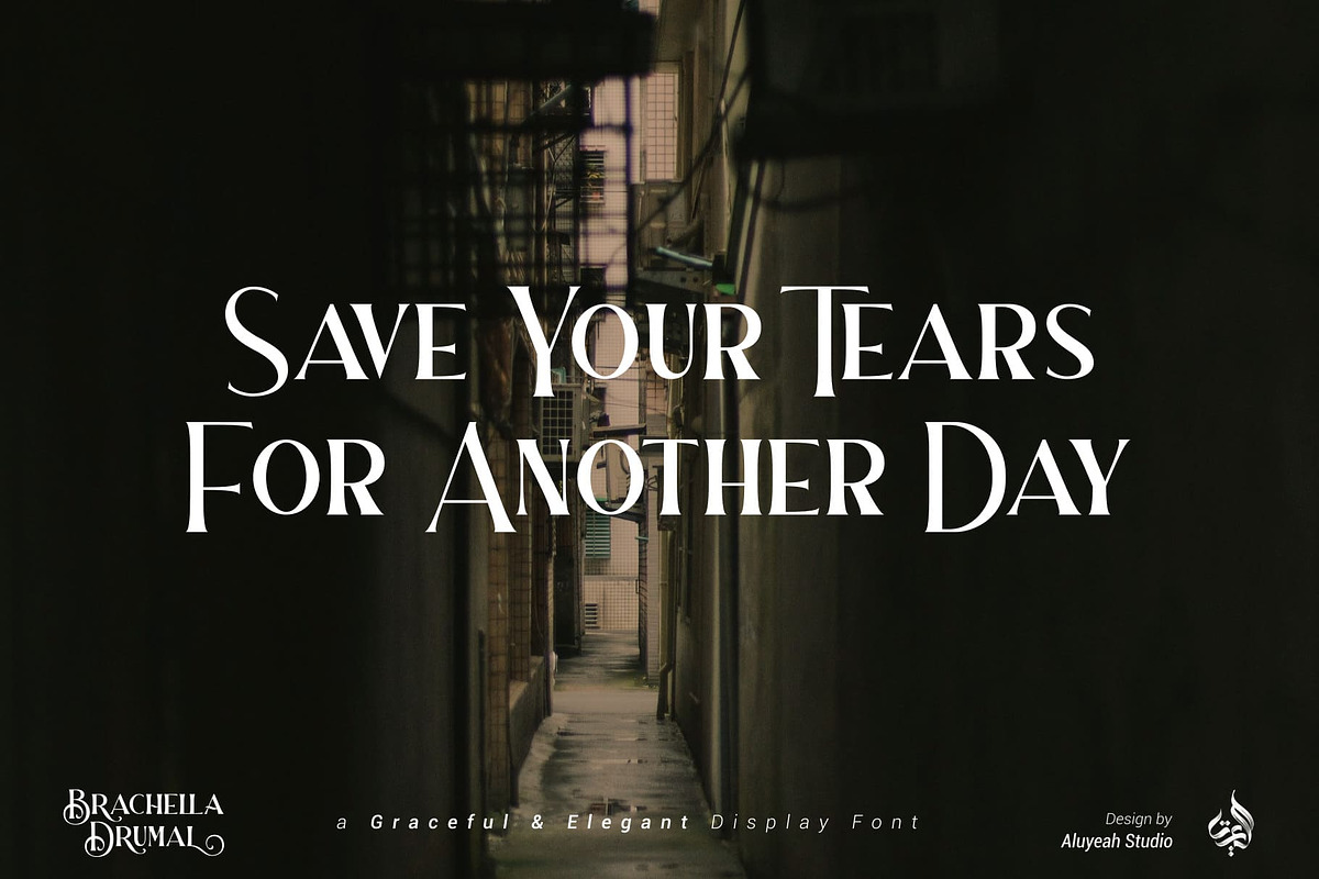 Brachella Drumal, a Font by Aluyeah Studio (Photo 8 of 16)