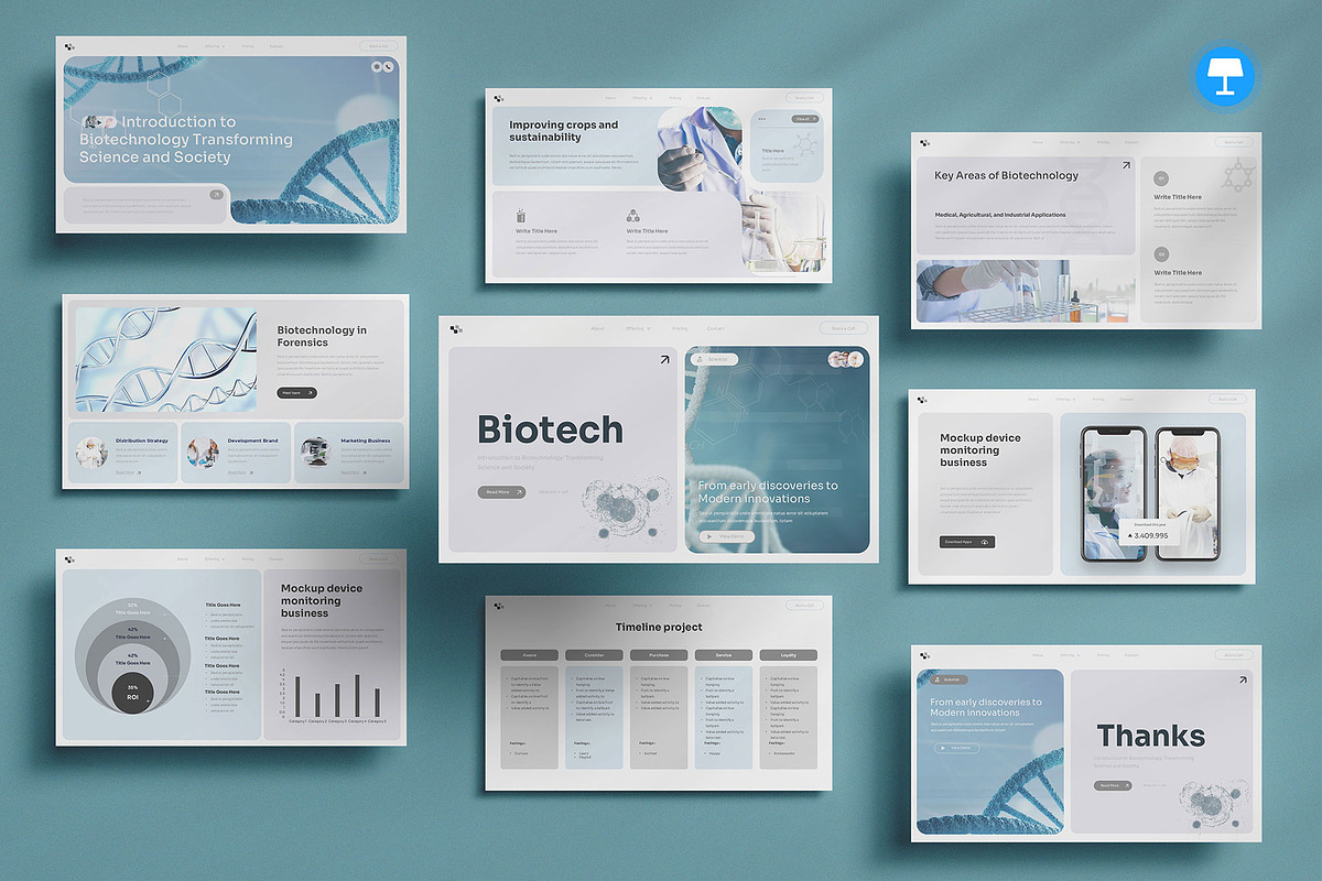 Biotechnology Keynote, a Presentation Template by Pixslides (Photo 1 of 7)