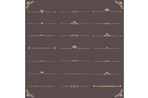 Vintage Big Set of Horizonyal, a Decorative Illustration by FineArtStudio