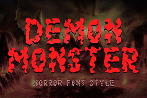 Demon Monster, a Handwritten Font by Yoga Letter
