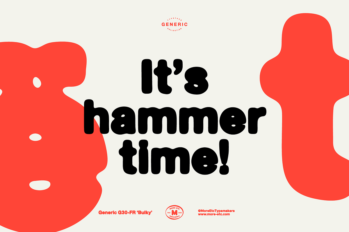 Generic G30-FR 'Bulky', a Sans Serif Font by More Etc. Studios (Photo 4 of 8)