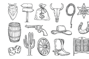 Wild West Handdrawn Collection