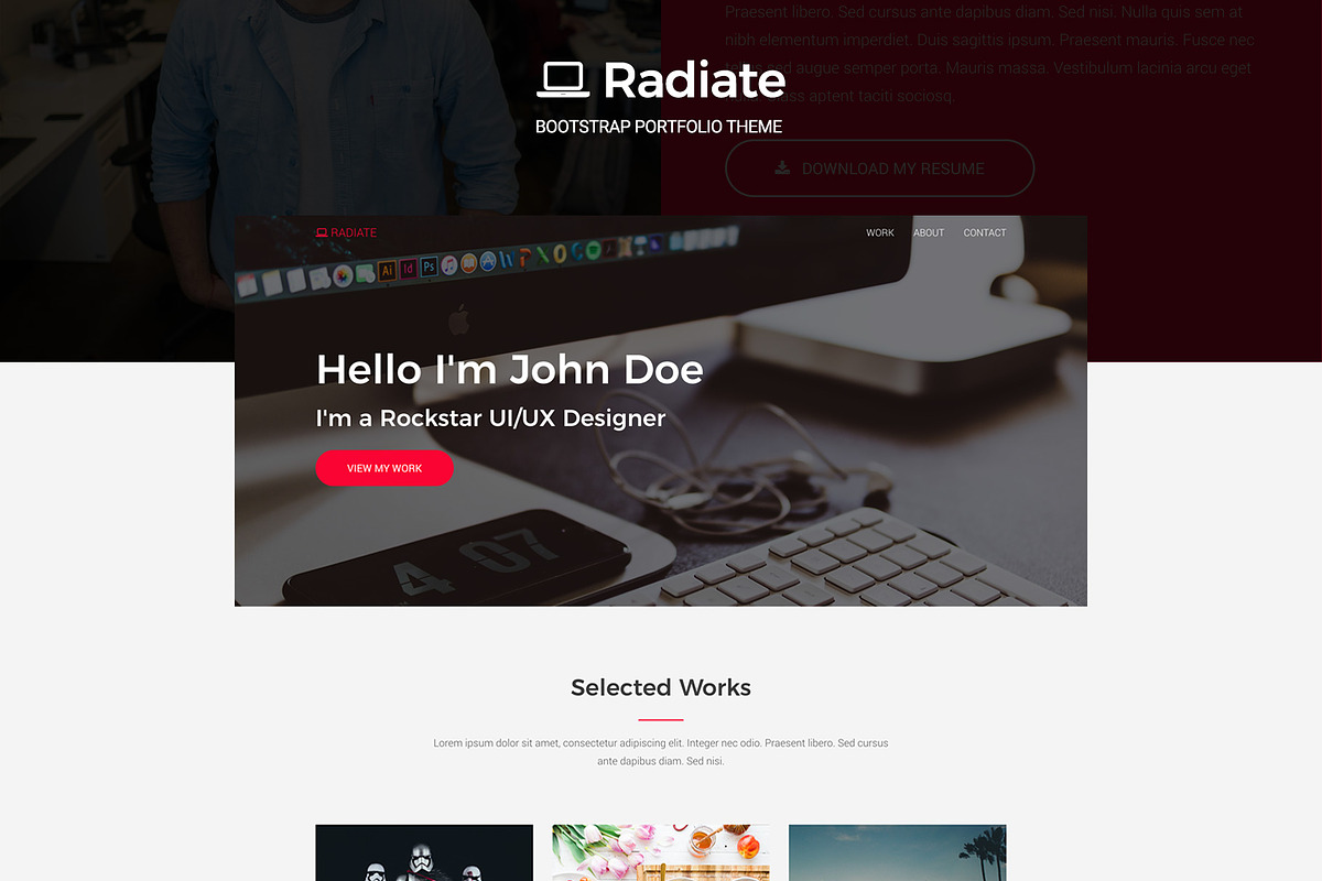 Radiate - Bootstrap Portfolio Theme, a Bootstrap Template by HH Themes
