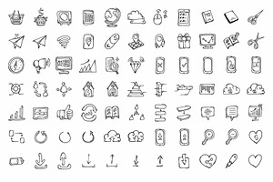 540 Business Hand Drawn Doodle Icons