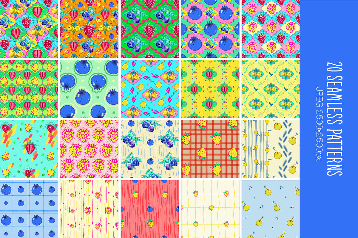 Vibrant Fruits | Patterns & Clip art, a Pattern Graphic by Art_halych (Photo 2 of 13)