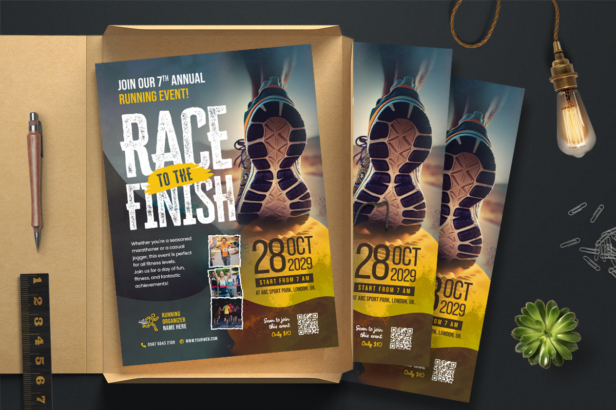 Running Event Flyer Template, a Flyer Template by Boostock (Photo 2 of 4)