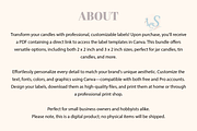 Cute Pink Candle Label Template, a Stationery Template by Little Creative Scribbles (Thumbnail 6 of 6)